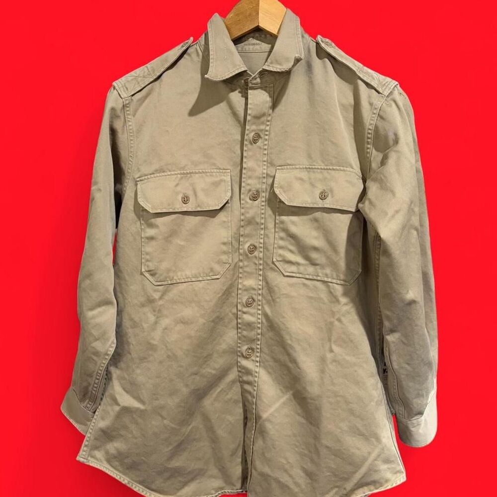 Unbranded Men's Tan and Cream Shirt